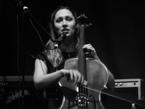 Sarah Dale on cello at Studio 2, Liverpool. Photograpgh by Ian D. Hall. 