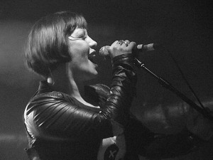 Saffron of Republica at the 02 Academy in Liverpool. October 2014. Photograph by Ian D. Hall. 