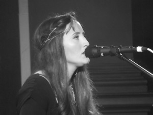 Mari Hajem in the Paul McCartney Auditorium, L.I.PA., Liverpool.  Photograph by Ian D. Hall. 