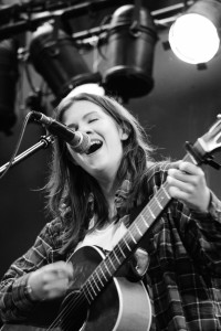 Sophie Anderson on stage at Distrct, Liverpool for Hope Fest 2015. Photograph by Lis Garrett. Photograph used with kind permission by Lis Garrett.  